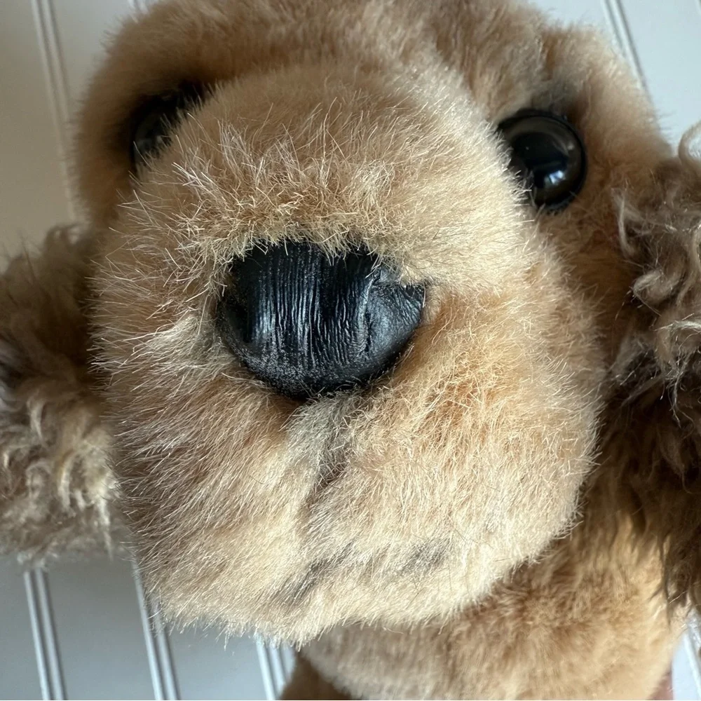 Vintage American Wego Stuffed Animal Plush Spaniel Dog 12” Tan Brown 1968